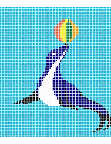 Mosaico Decorativo con Forma de FOCA. 1902x2219. VIDREPUR