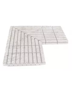 Esquina Rejilla Cerámica para Piscina Serie White Stone. Gresmanc