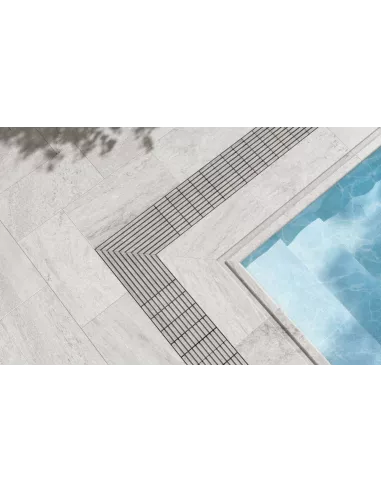 Rejilla Curvable para Piscina Serie White Stone. Gresmanc