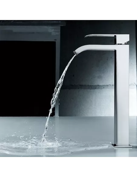 Grifo Lavabo XXL Monomando en Cascada 00681001 Cuadro-TRES. Cromo