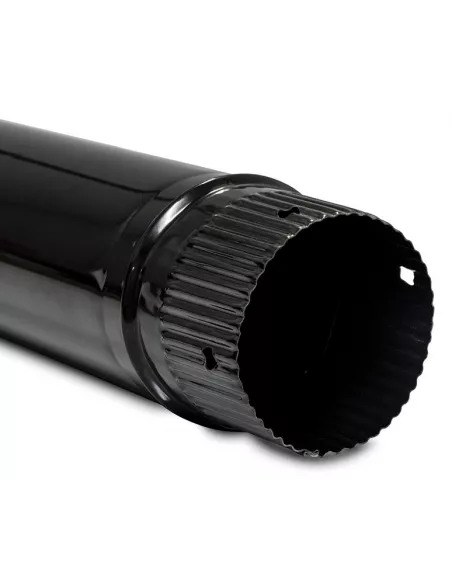 Tubo de Acero Vitrificado negro para Chimenea 100 mm