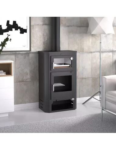 Estufa de Leña con Horno y Leñero M-104 de FM
