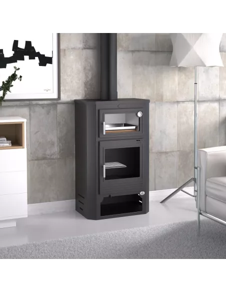Estufa de Leña con Horno y Leñero M-104 de FM