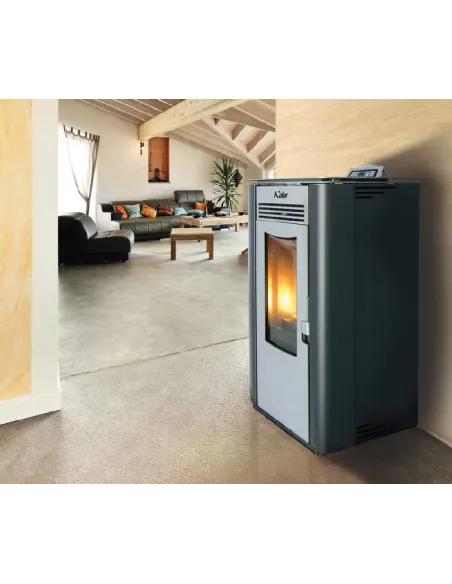 Estufa de Pellets de 9kw.  Miriam 10 de KALOR.