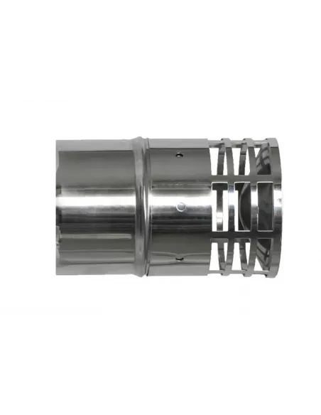 Sombrerete Horizontal Inox Plata para Tubos de Pellet 80 mm Sombrerete Horizontal Inox Plata para Tubos de Pellet 80 mm