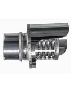 Sombrerete Horizontal Antilluvia Inox Plata para Pellet 80 mm