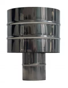 Sombrerete Antirrevocante Inox para Tubos de Pellet 80 mm