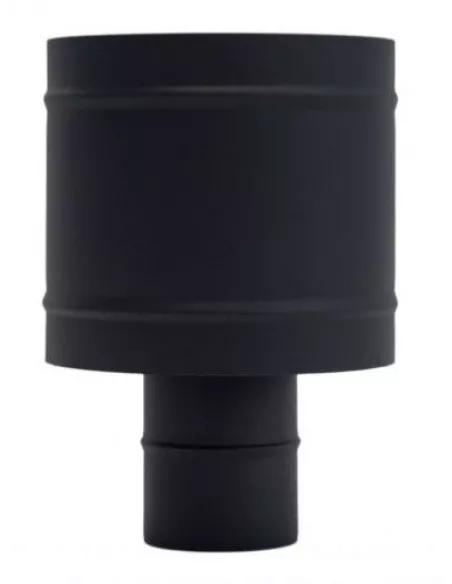 Sombrerete Antirrevocante Acero Vitrificado para Tubos de Pellet 80 mm
