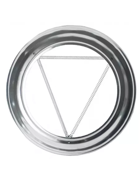 Plafón Embellecedor Inox Plata para Tubos de Pellet 80mm