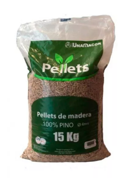 Palet de Pellet 15 kg. Pino Sin Corteza. EN-PLUS A1