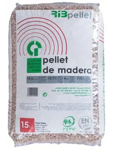 Palet de Pellet 15 kg. Cirpellet. EN-PLUS A1. Pino Sin Corteza