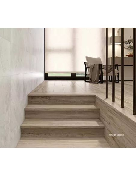 Base para Piscina Woods Nordic Cerámica Mayor 20x120