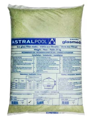 Cristal para depuradora grueso. 25kg. ASTRALPOOL