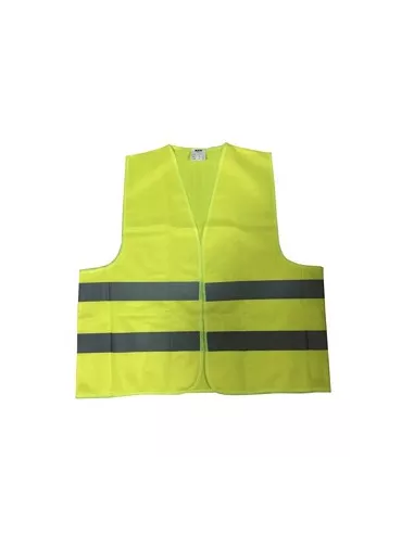 CHALECO AMARILLO CON BANDAS REFLECTANTES