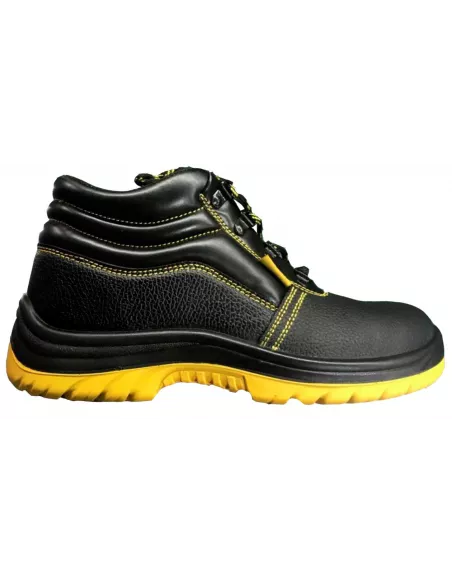 BOTA PIEL NEGRA Y AMARILLA VIAT300 T-47 S3