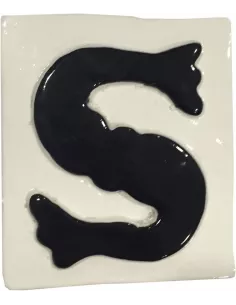 LETRAS Y NUMEROS "S" 8x10 RELIEVE