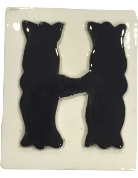 LETRAS Y NUMEROS "H" 8x10 RELIEVE