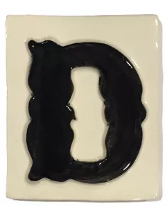 LETRAS Y NUMEROS "D" 8x10 RELIEVE
