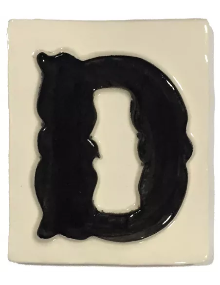 LETRAS Y NUMEROS "D" 8x10 RELIEVE