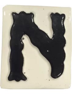 LETRAS Y NUMEROS "N" 8x10 RELIEVE