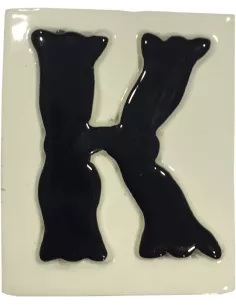 LETRAS Y NUMEROS "K" 8x10 RELIEVE