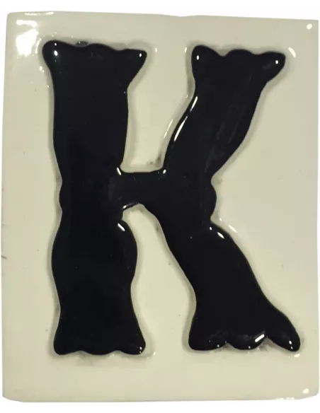 LETRAS Y NUMEROS "K" 8x10 RELIEVE