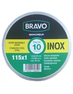 DISCO CORTE 115x1 EXTRAFINO INOX BRAVO