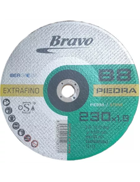 DISCO CORTE 230x1,9 PIEDRA EXTRAFINO BRAVO