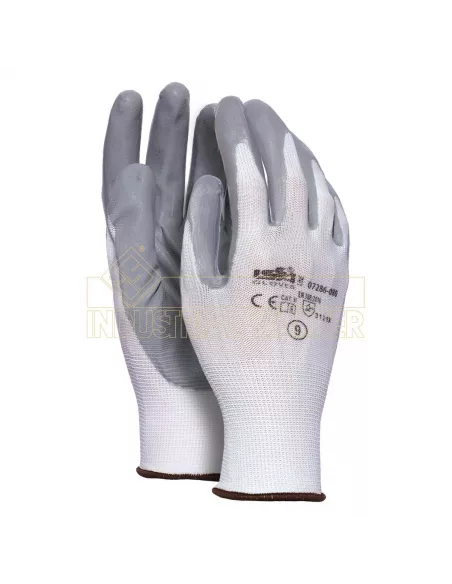 GUANTE NITRILO ECOFLEX GRIS/BLANCO T-7