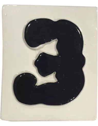 LETRAS Y NUMEROS "3" 8x10 RELIEVE