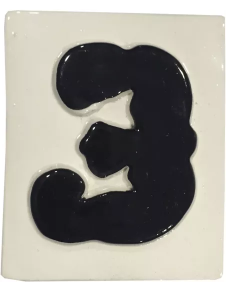 LETRAS Y NUMEROS "3" 8x10 RELIEVE