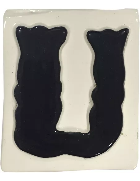 LETRAS Y NUMEROS "U" 8x10 RELIEVE