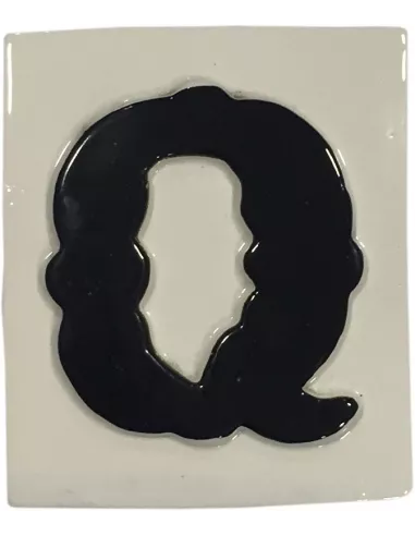LETRAS Y NUMEROS "Q" 8x10 RELIEVE