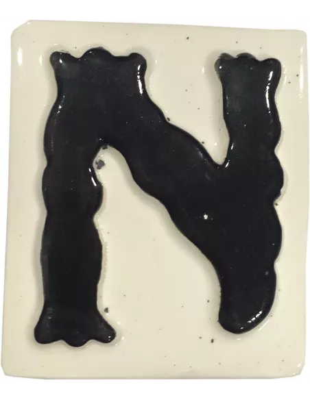 LETRAS Y NUMEROS "N" 8x10 RELIEVE