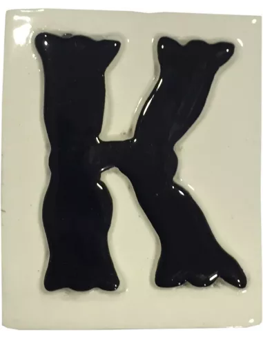 LETRAS Y NUMEROS "K" 8x10 RELIEVE
