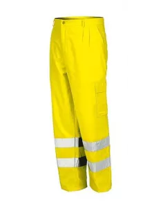 PANTALON AV C/BANDAS AMARILLO FLUOR T-XL