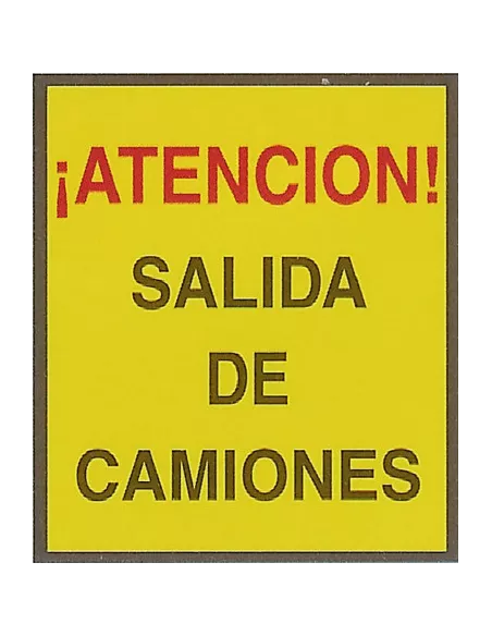 SEÑAL BOLSA SALIDA DE CAMIONES