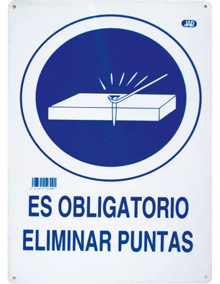 CARTEL OBLIG. QUITAR PUNTAS