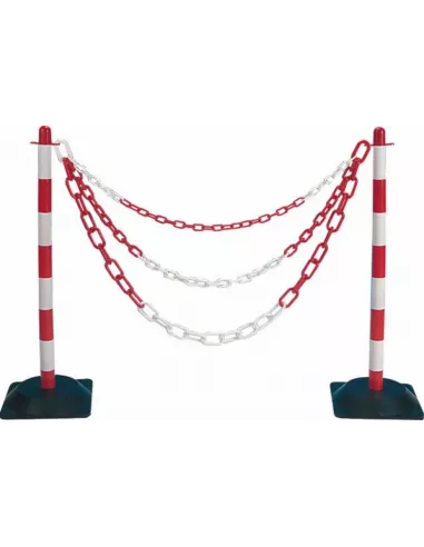 CADENA PLASTICO BLANCA-ROJA MOD.105