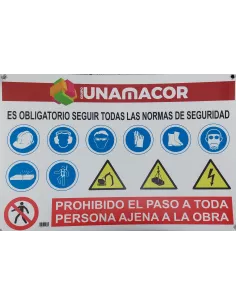 CARTEL COMBINADO PEQUEÑO HORIZONTAL 50x70 UNAMACOR