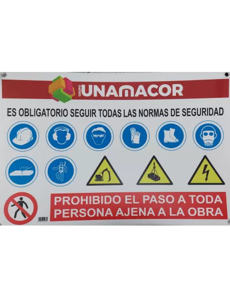 CARTEL COMBINADO PEQUEÑO HORIZONTAL 50x70 UNAMACOR