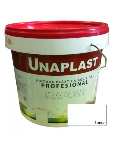 PINTURA BLANCA MATE EXTRA 5Kg UNAPLAST TAPA  ROJA
