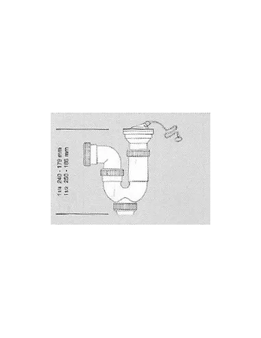 SIFÓN BIDE-LAVABO 70MM S.HOR 40MM VALVULA Y CAD