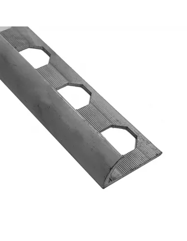 CANTONERA REDONDA ALUMINIO MARMOL GRIS 10X2500