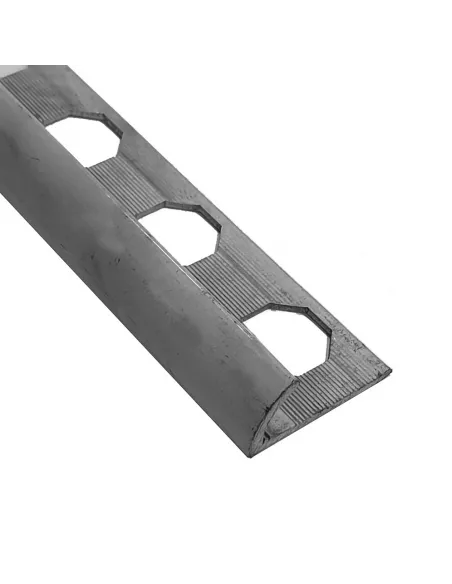 CANTONERA REDONDA ALUMINIO MARMOL GRIS 10X2500