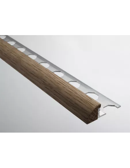 CANTONERA ALUMINIO+MADERA NATURAL CAOBA 12x2500mm