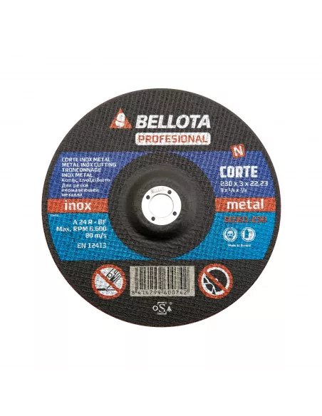 DISCO ABRASIVO 50301-230X3 CORTE METAL INOX
