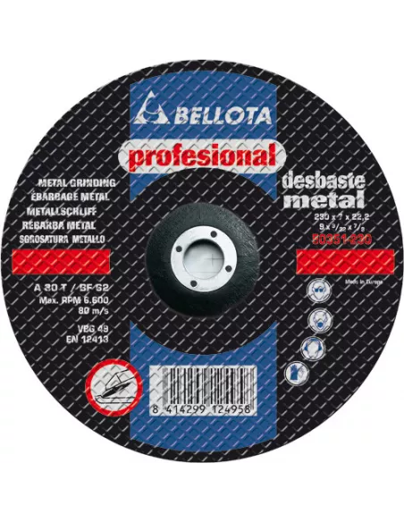 DISCO DESBASTE 50351-115X7 DURO SECO METAL/INOX