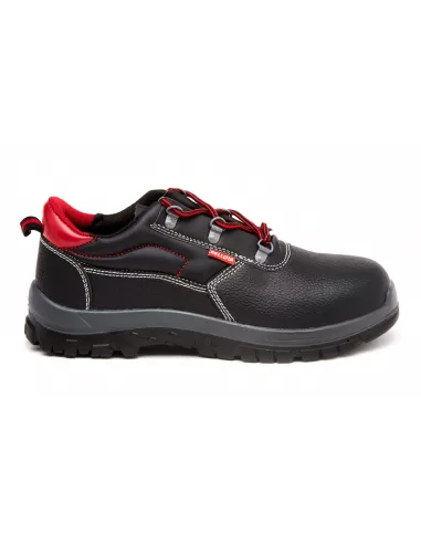 ZAPATO PIEL NEGRO ROJO 72301 T-43 S3