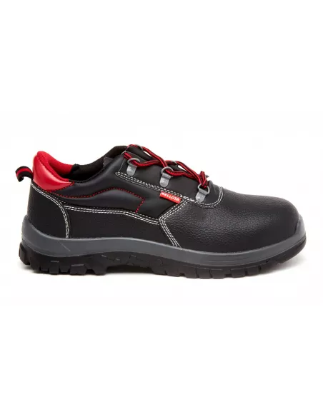 ZAPATO PIEL NEGRO ROJO 72301 T-43 S3